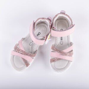 Girls Pink Leather Sandals. Size 12